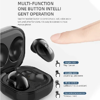 Atualização TWS Fones de ouvido Bluetooth5.1 auriculares sem Fios bluetooth fones de ouvido 9D Estéreo de Esportes Fones de ouvido Fones de ouvido Com Microfone