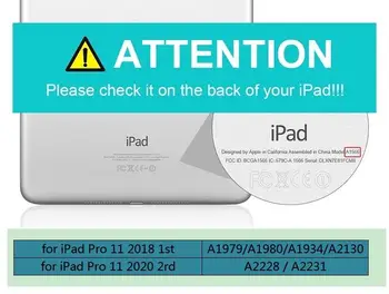 Uma nova Armadura Para o iPad Pro 11 2020 2018 caixa de Lápis de A1980 A2228 A2231 à prova de Choque de Silício+PC Tampa do Suporte Para iPad Pro 11 2020 Tampa