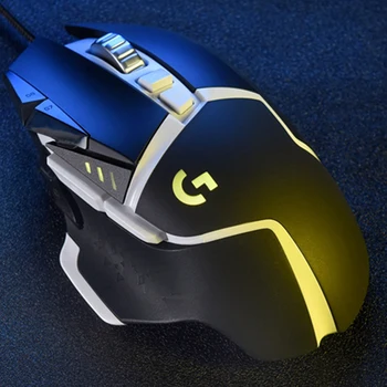 Logitech G502 SE RGB Óptico HERÓI Sensor do Mouse 16,000 DPI Ajustável 11 Botões Programáveis USB com Fio Mecânica de Jogo Ratos