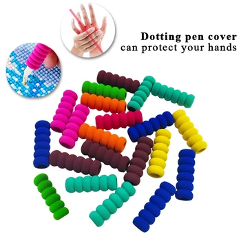 30/50PCS Diamante Pintura de Acessórios para Proteger os dedos Bordado de Diamante Caneta Capa de Ferramentas Esponja Strass Mosaico esferográfica kits