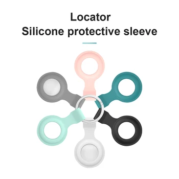 De Silicone Protetora Para Apple Airtags Localizador Tracker Tampa Protetora Proteção Completa Para o Ar tags Faixa Shell
