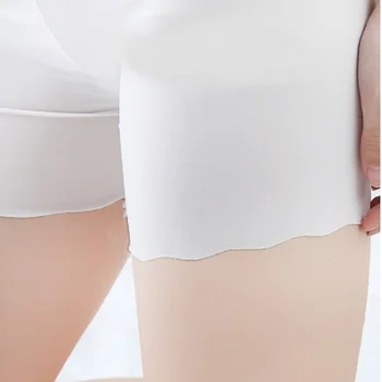 Verão sem costura, Shorts de Segurança Calças de roupas íntimas para Mulheres de Poliéster de Cor Sólida de Gelo Seda Sexy Elasticidade Respirável sem costura