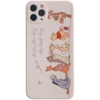 Disney Winnie Caso de Telefone para Apple IPhone 6 7 8 Plus X XS Max XR 11 Pro Máximo de 12 Pro Max TPU Matte Telefone contracapa dos desenhos animados Conchas