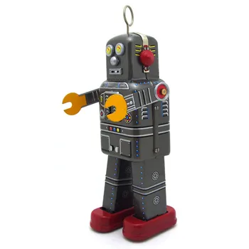 [Melhor] Adultos Coleção Retro acabar de brinquedos de Metal, Estanho, O Espaço robô Mecânico de brinquedo, um Relógio de brinquedo números de modelo dom crianças