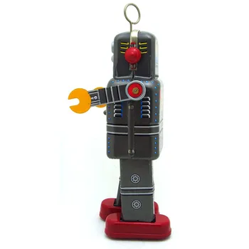 [Melhor] Adultos Coleção Retro acabar de brinquedos de Metal, Estanho, O Espaço robô Mecânico de brinquedo, um Relógio de brinquedo números de modelo dom crianças