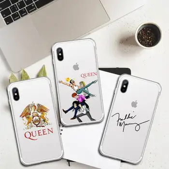 Freddie Mercury do Queen banda Anti-queda de luxo Caso de Telefone de tampa Transparente para iPhone 6 7 8 11 12 s mini pro X XR XS MAX Plus