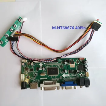Kit Para B156XW02 V0/LTN156AT02 M. NT68676 HDMI DVI 40pin LVDS 1366X768 Painel de LED monitor LCD Controlador de placa VGA Tela de 15,6