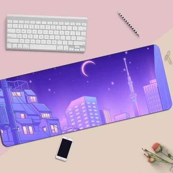 Jogo tapete de rato de Borracha Kawaii ambiente de Trabalho XL Tapete Rosa Grande Anime Mouse Pad 80x30cm de Borracha Moda Teclado do Computador de Mesa Mat