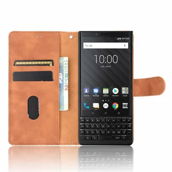 Caso para BlackBerry Key2,Flip Carteira de Couro Tampa do Telefone do Cartão de Crédito Ranhuras porta-Suporte para o BlackBerry Keyone Key2 Priv