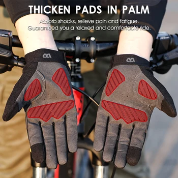 OESTE BIKE Sports Dedo Completo Luvas de Toque de Tela à prova de Vento e Respirável Luvas da Motocicleta MTB Bicicleta Proteção das Mãos Luvas de