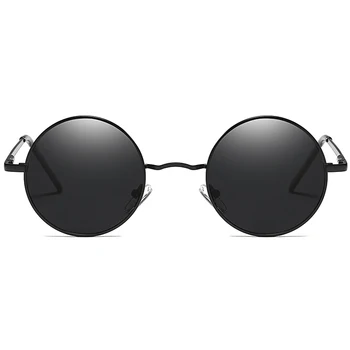 John Lennon Steampunk Rodada de Óculos de sol Para Mulheres Clássicas Anti-UV Polarizada Armação de Metal de Pequeno Vintage Retro очки солнечные женск