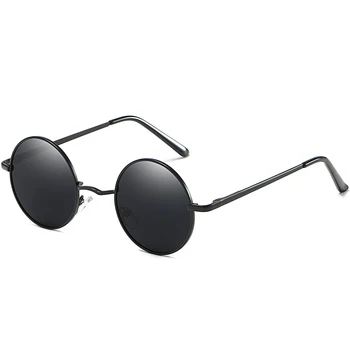 John Lennon Steampunk Rodada de Óculos de sol Para Mulheres Clássicas Anti-UV Polarizada Armação de Metal de Pequeno Vintage Retro очки солнечные женск