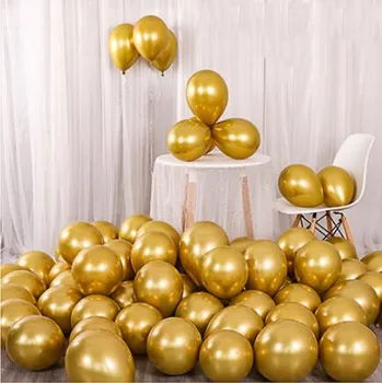 30p 20p 10p10inch Ouro Prata Metal Preto Balões de Látex Decoração de Casamento Matte Hélio Globos Decoração de Festa de Aniversário Adulto