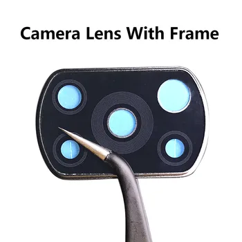 Câmera traseira de Vidro Tampa de Lente Com Armação de Suporte com Adesivo Replaceme Peças Para Xiaomi POCO X3 NFC, a Versão Global