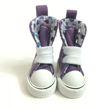 Mini Brinquedo Botas Tênis Casual Sapatos para BJD Boneca,1/8 BJD Boneca de Sapatos de Lona de 3,5 CM, Boneca de Moda de Acessórios de 12 Par/Monte