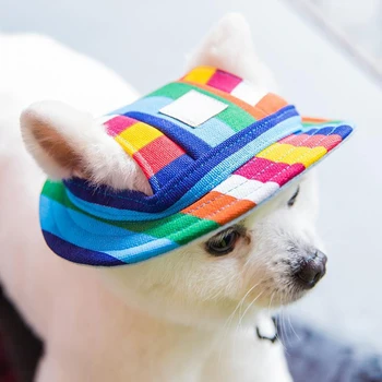 Criativo animal de Estimação Chapéus Confortável e Respirável, com Buracos de Orelha de Cão de Desporto de Beisebol para a Proteção do Sol VOS-Quente