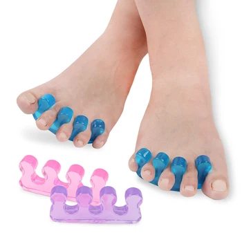 2 Pcs cor-de-Rosa Azul da Arte do Prego dos Pés Separadores de Dedos Pes Esponja Macia Gel UV Ferramentas de Beleza polonês Manicure Pedicure Profissional