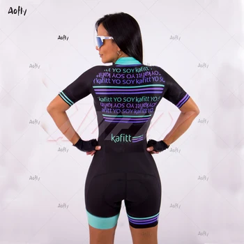 2020 Yo soy Kafit Mulheres no Triatlo, Ciclismo roupas Skinsuit conjuntos de Macaquinho Ciclismo Feminino MTB BICICLETA Roupas Macacão de kits
