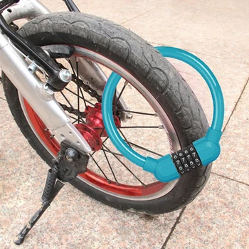 Bicicleta Fechaduras de Segurança Anti-roubo de Senha de 4 Dígitos Bloqueios para MTB Mountain Bike de Estrada de Bloqueio por Cabo de Acessórios de Ciclismo