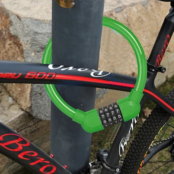 Bicicleta Fechaduras de Segurança Anti-roubo de Senha de 4 Dígitos Bloqueios para MTB Mountain Bike de Estrada de Bloqueio por Cabo de Acessórios de Ciclismo