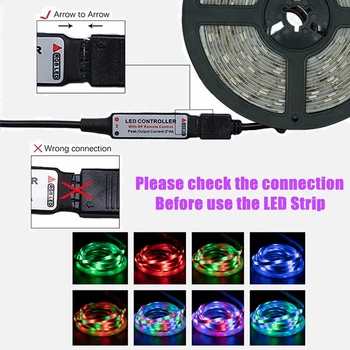 Luzes de Tira conduzidas Bluetooth Luces Diodo emissor de luz RGB 5050 SMD 2835 Fita Flexível do Diodo de TV Iluminação de Fundo 1M-10M Controle Remoto+Adaptador