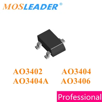 Mosleader AO3402 AO3404 AO3404A AO3406 SOT23 3000PCS Canal N-Made in China de Alta qualidade