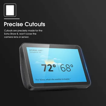 Protetor de tela Fina Ultra HD de Vidro Temperado de Película Protetora para a Amazon Eco Show 8