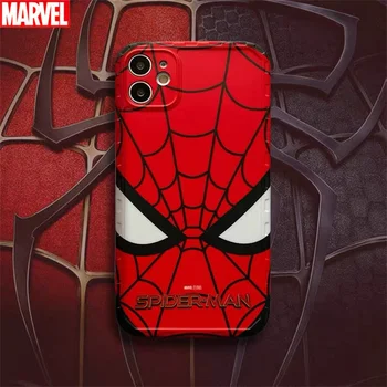 Marvel homem-Aranha Matte Telefone de TPU Case para iPhone 11 Pro Max XR XS Max 7 8 Plus X de Corpo Inteiro Macio Moda Cool Telefone de Tampa Traseira