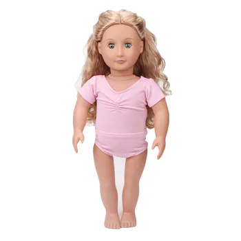 Roupas de boneca bailarina vestido cor-de-rosa saia Curta de brinquedo acessórios de 18 polegadas de Menina boneca e 43 cm de baby dolls c670