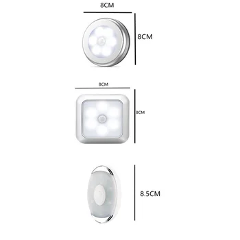 LEDs de PIR Movimento do DIODO emissor de Luz do Sensor Armário guarda-Roupa de Cama Lâmpada LED Em Gabinete Noite de Luz para o Armário Escadas da Cozinha Cozinha