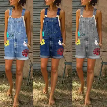 Brisa calças com ferramentas de mulheres finas macacão 2021 primavera e a fêmea nova de verão suspender shorts impresso roupas de rua