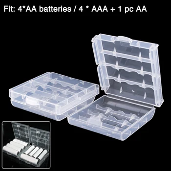 20-100Pcs de Plástico compartimento da Bateria Caixa Organizador de Recipiente Para AA E AAA Bateria de Armazenamento de Caixas de Case Capa Para AA & AAA Bateria