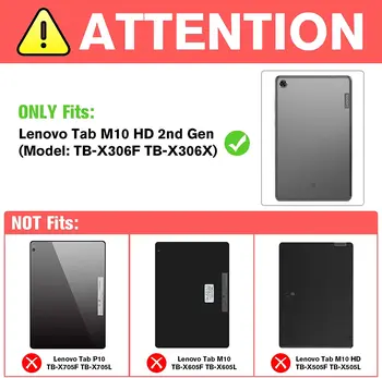 Para Lenovo GUIA M10 HD TB-X306F de 2020, Caso a Lenovo Guia M10 HD de 2ª Geração TB-X306X Caso de Tablet Custer Stand Suporte de Capa de Silicone