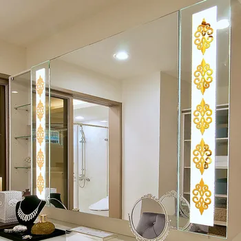 10pcs/set 3D DIY de Padrões Geométricos em Acrílico Efeito de Espelho Adesivo de Parede Autocolante Superfície do Espelho Adesivos de Parede Casa de Decoração de Parede