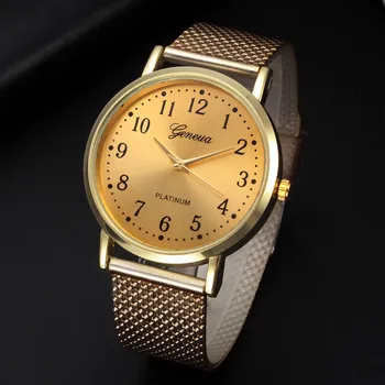 Moda clássica Simples Senhoras Relógio de Pulso em Silicone de Malha Pulseira de Relógio Pulseira de Quartzo Relógio Casual Presente de natal часы женские 50*