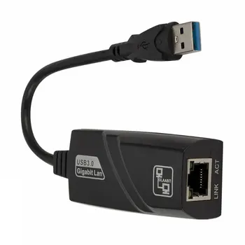 Com Fio Usb 3.0 Para O Gigabit Ethernet Plástico Rj45 (Lan 10/100/1000) Mbps Placa De Rede Placa De Rede Ethernet Para Pc