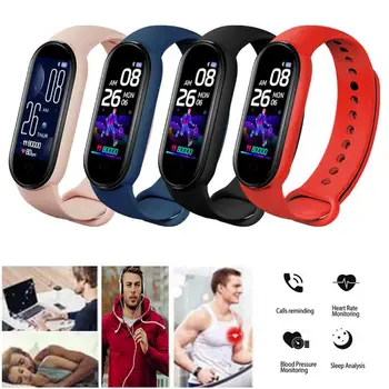 M5 Inteligente Relógios Inteligentes Esporte Banda De Fitness Tracker Pedômetro Heart Rate Monitor De Pressão Arterial Smartband Pulseiras Homens Mulheres