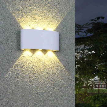 Moderno Dual-Head LED Lâmpada de Parede Indoor&ao ar livre Impermeável IP65 Alumínio Sala de estar, Jardim, Quarto de Banho Luzes de Parede de AC85-265V