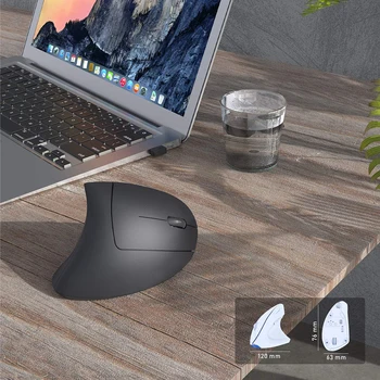 SeenDa Multi-modo sem Fio Vertical do Mouse Bluetooth-compita 4.0+2,4 G Mude para 3 Dispositivo Recarregável Gaming Mouse para Gamer