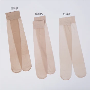 10D ultra-fino tubo de meias mulheres de curto fina de meio-comprimento de perna curta de seda mulheres core-spun silk antiderrapante