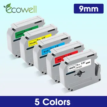 Ecowell 5x Compatível Irmão MK221 MK421 MK521 MK621 MK721 etiqueta de fita substituir Brother p-touch impressora PT-70 PT80 PT-90