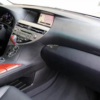 Estilo carro Lexus RX350 RX450h F Sport RX 450h Híbrido 2010-2012 co-Piloto, porta Luvas do Painel do Interruptor de Guarnição de Fibra de Carbono Adesivos