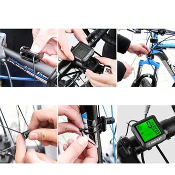 INBIKE Impermeável Computador de Bicicleta com Fio MTB Bicicleta andar de Bicicleta Hodômetro Cronômetro do Velocímetro, Relógio Digital do DIODO emissor de Taxa de