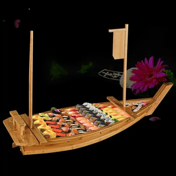 Bambu De Barcos-Dragão De Luxo Tatoo Barco De Gelo Seco Barco Tatoo De Um Prato De Sushi Tabela Recipiente De Cozinha Japonesa Sushi Barco