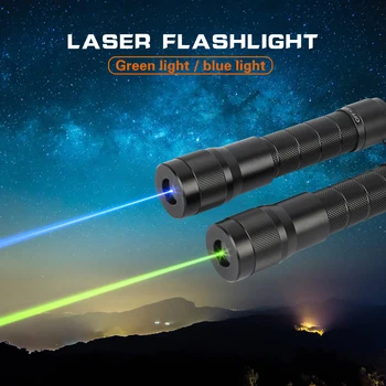 SOS Lanterna Verde ponteiro laser Azul 520nm de Alta Potência de Mergulho laser lanterna ao ar livre Lanterna Ponteiro Laser Pessoais prop
