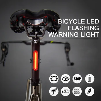 2021 120 Lumens USB IPX6 Impermeável Moto Luz da Cauda ABS LED COB Luz Traseira da Bicicleta, Equitação Noite Luz de Advertência de Acessórios de Moto