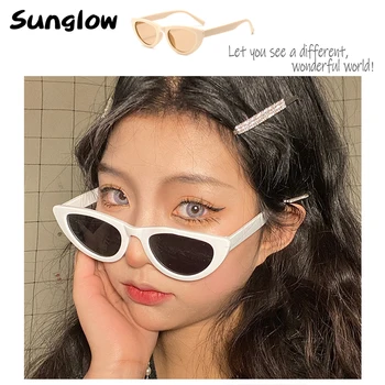 Sunglow Mulheres De Óculos De Sol 2021 Estilo Clássico Homens Tons Pequena E Leve, Olho De Gato Tons De Óculos De Sol Na Decoração Exterior