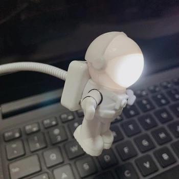 LED Flexível USB Secretária Criativo Astronauta Astronauta Lâmpada de Moda de Nova Novidade Noite Romântica Luz para Crianças Brinquedo PC Laptop Notebook