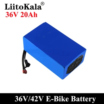 LiitoKala 36V 30Ah 20Ah 25Ah 15Ah 18650 Bateria de Lítio Elétrico da Motocicleta Bicicleta Scooter com 30A BMS T plug