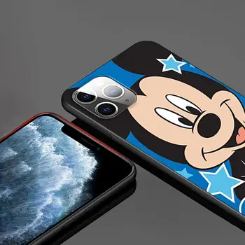 Mickey Mouse Para o iPhone da Apple 12 11 Pro Max mini XS Max XR X 8 7 6 6S Mais de 5 anos SE 2020 Preto Macio Caso de Telefone